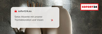 Tischdekoration und Vasen