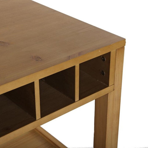 Beistellmöbel Versa Flaschenregal Küche Holz Braun Kunststoff Kiefer Holz MDF 40 x 80 x 80 cm