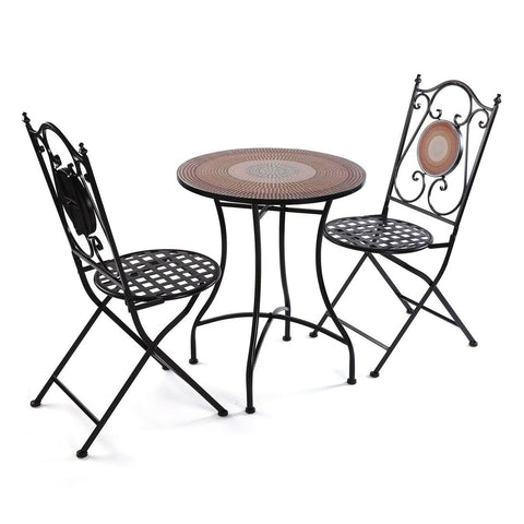 Tisch-Set mit 2 Stühlen Versa Fiji 60 x 71 x 60 cm