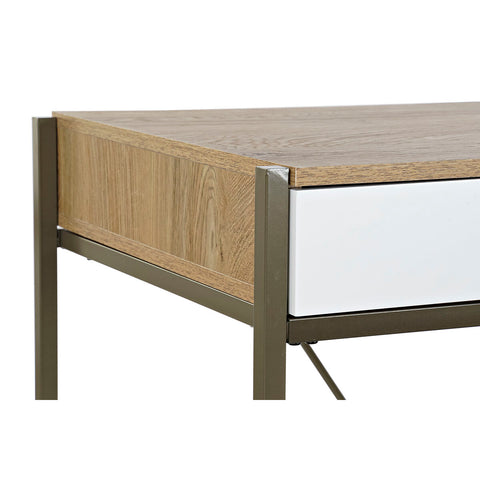 Schreibtisch DKD Home Decor Weiß Braun Metall Holz MDF 110 x 55 x 76 cm