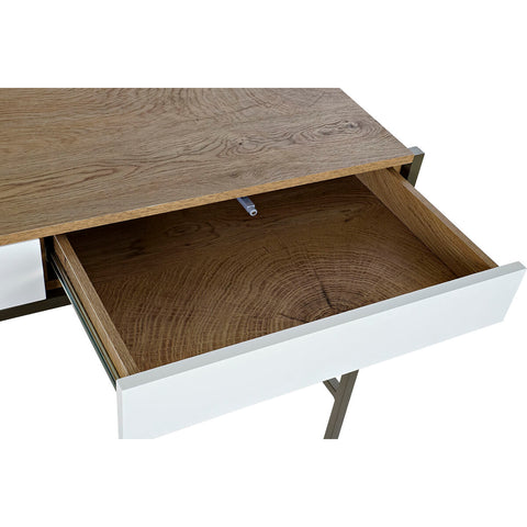 Schreibtisch DKD Home Decor Weiß Braun Metall Holz MDF 110 x 55 x 76 cm