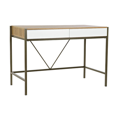Schreibtisch DKD Home Decor Weiß Braun Metall Holz MDF 110 x 55 x 76 cm