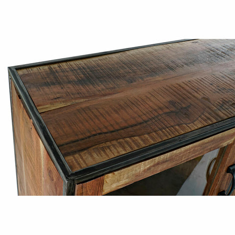 Displayständer DKD Home Decor Metall Kristall Akazienholz Recyceltes Holz 135 x 40 x 120 cm