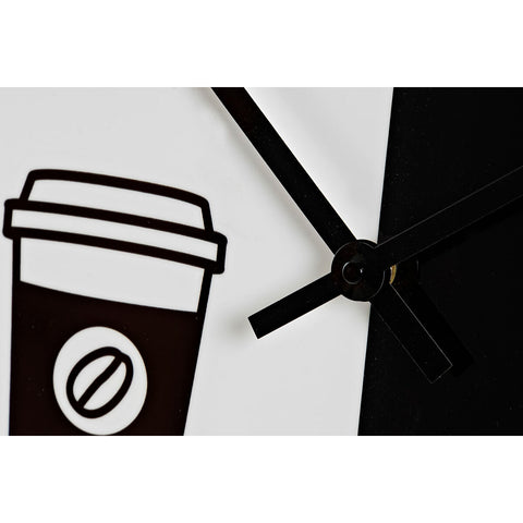 Wanduhr DKD Home Decor Schwarz Metall Weiß (60 x 4 x 60 cm)