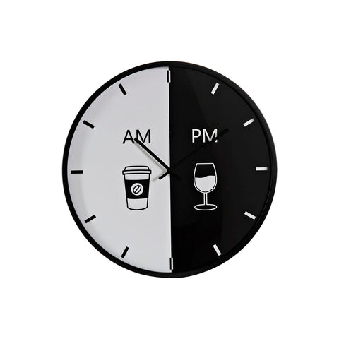 Wanduhr DKD Home Decor Schwarz Metall Weiß (60 x 4 x 60 cm)