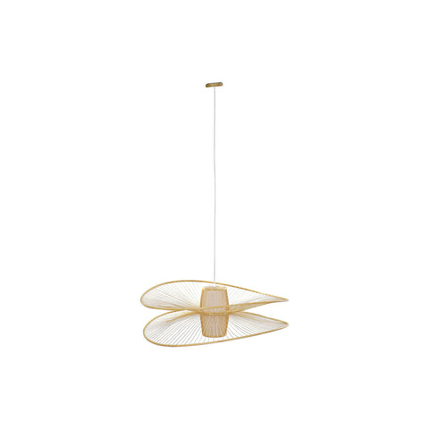 Deckenlampe DKD Home Decor Weiß natürlich Bambus 50 W 100 x 100 x 32 cm