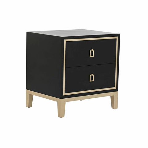 Nachttisch DKD Home Decor Schwarz Bunt Gold Holz Metall 30 x 40 cm 50 x 40 x 53 cm