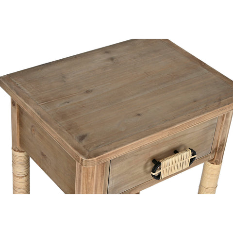 Nachttisch Home ESPRIT natürlich Hellbraun Schnur Tanne 44 x 33 x 61,5 cm