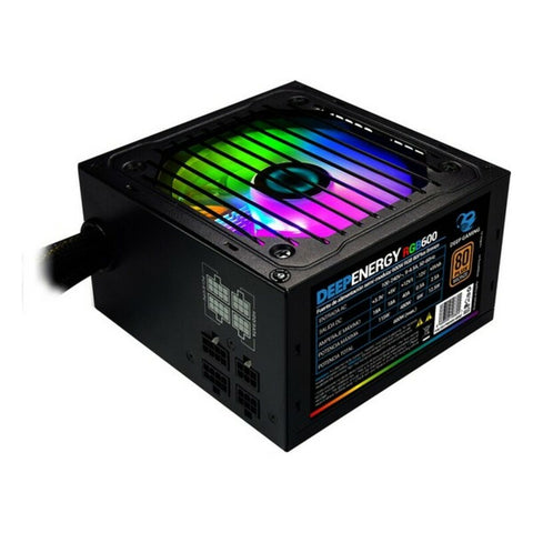 Stromquelle CoolBox DG-PWS600-MRBZ ATX 600W RGB Schwarz Ø 12 cm x 1