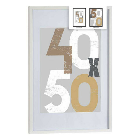 Fotorahmen 52,5 x 2,5 x 72,5 cm Weiß Kunststoff Holz MDF (6 Stück)