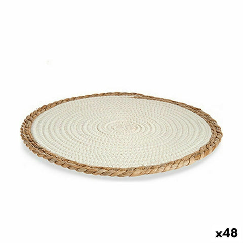 Untersetzer natürlich Weiß 35 x 1 x 35 cm (48 Stück)