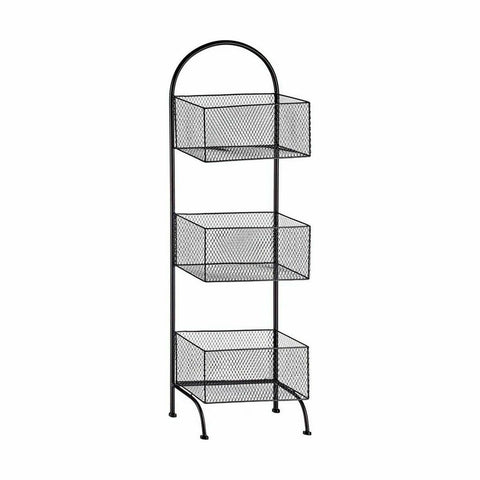 Regal Schwarz Metall 20 x 99 x 32,5 cm (4 Stück)