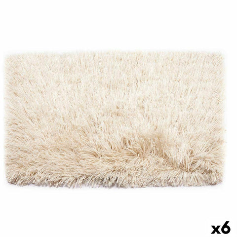 Teppich Creme Baumwolle Polyester 50 x 2 x 80 cm (6 Stück)